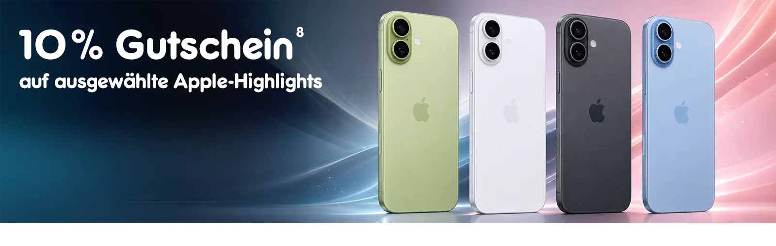 10 % Gutschein auf ausgewählte Apple Highlights mit Hinweis auf Rechtstext