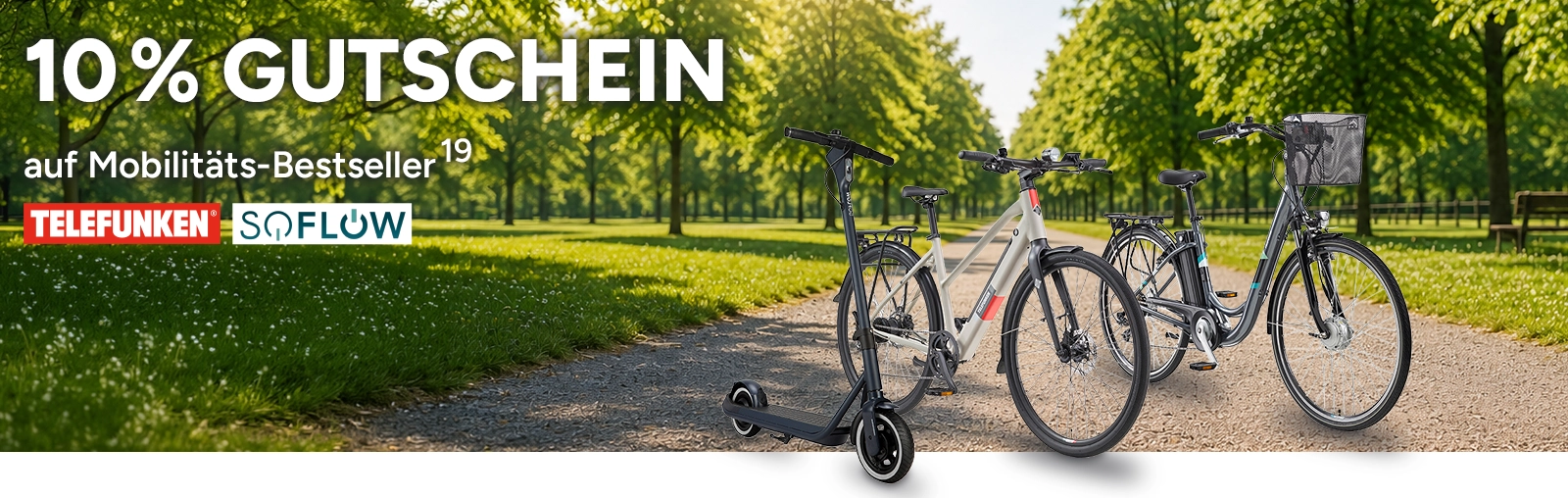 10 Prozent Gutschein auf Mobilitäts-Bestseller. Mit Hoch 19, die auf einen Rechtstext verweist.