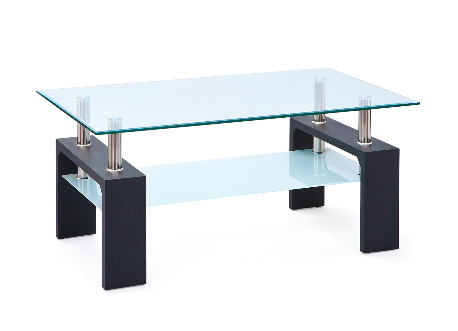 Inter Link Couchtisch Dana aus Glas und Holz in schwarz - Bild 1