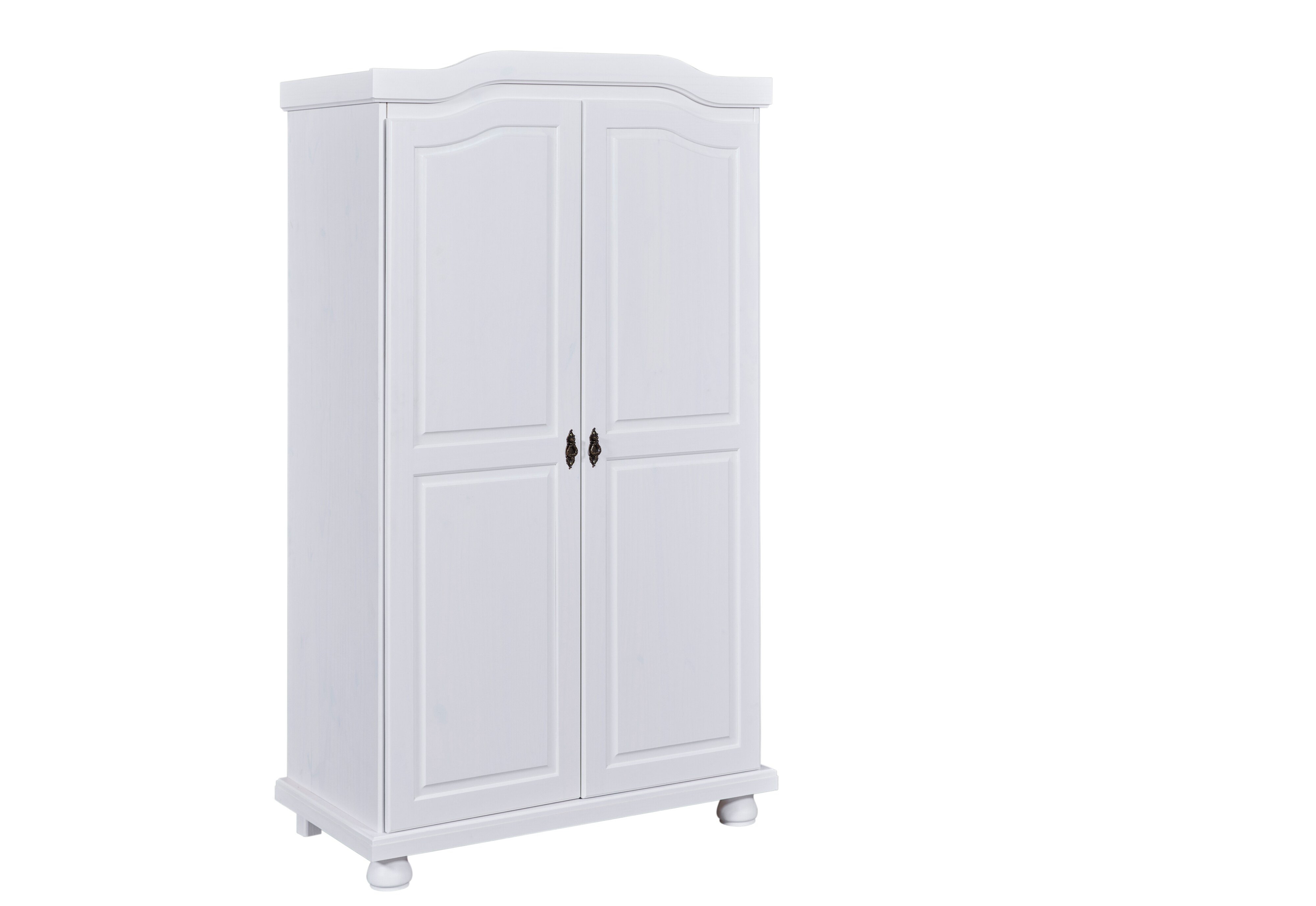 Inter Link Bauernschrank Hedda 2 T&uuml;ren aus Kiefer Massivholz weiss lackiert - Bild 1