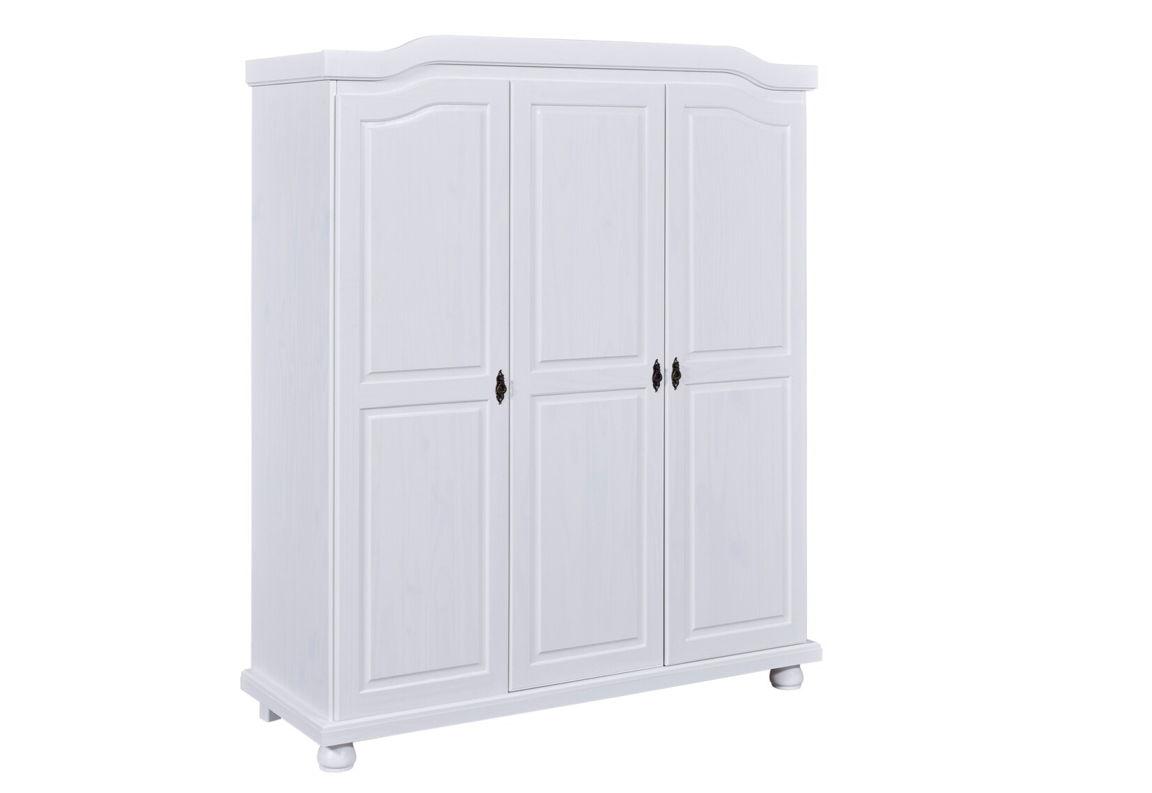 Inter Link Bauernschrank Hedda 3 Türen aus Kiefer Massivholz weiss lackiert | 04010340209113