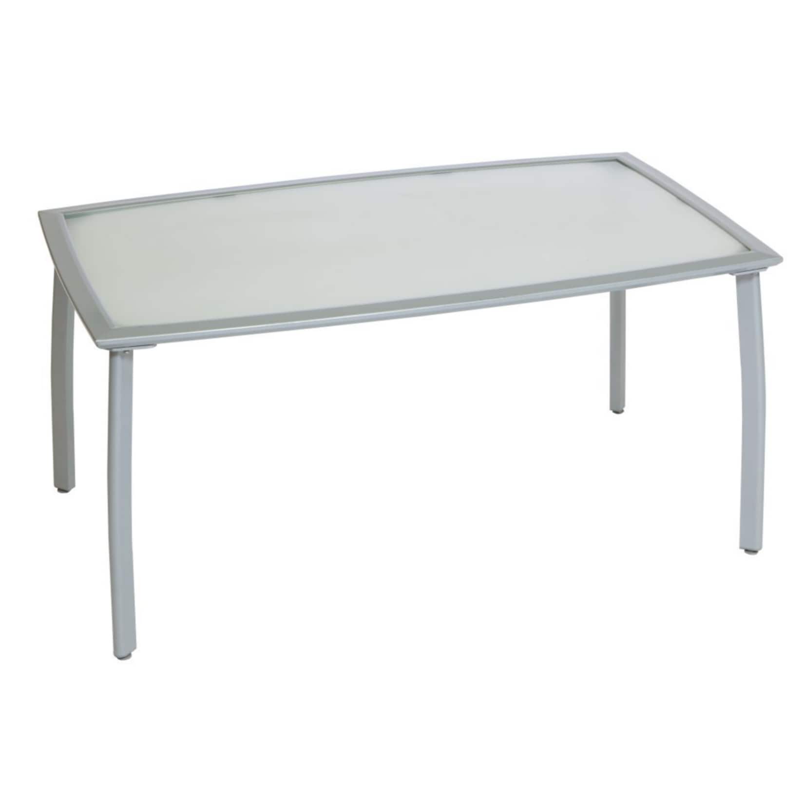Merxx Alu Gartentisch Carrara mit Glasplatte, rechteckig - Bild 1