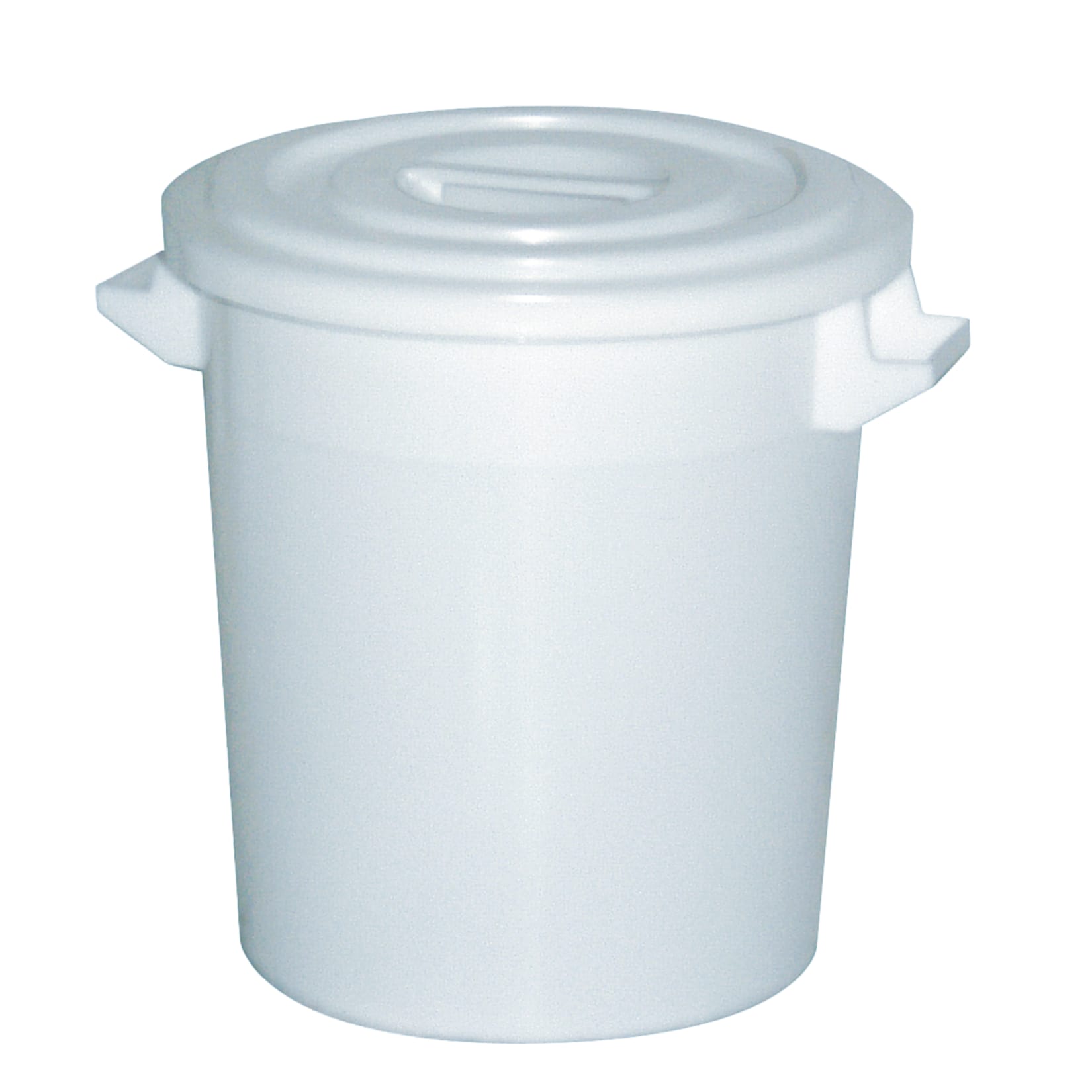 BRB Kunststofftonne 75 Liter mit Deckel, wei&szlig; - Bild 1