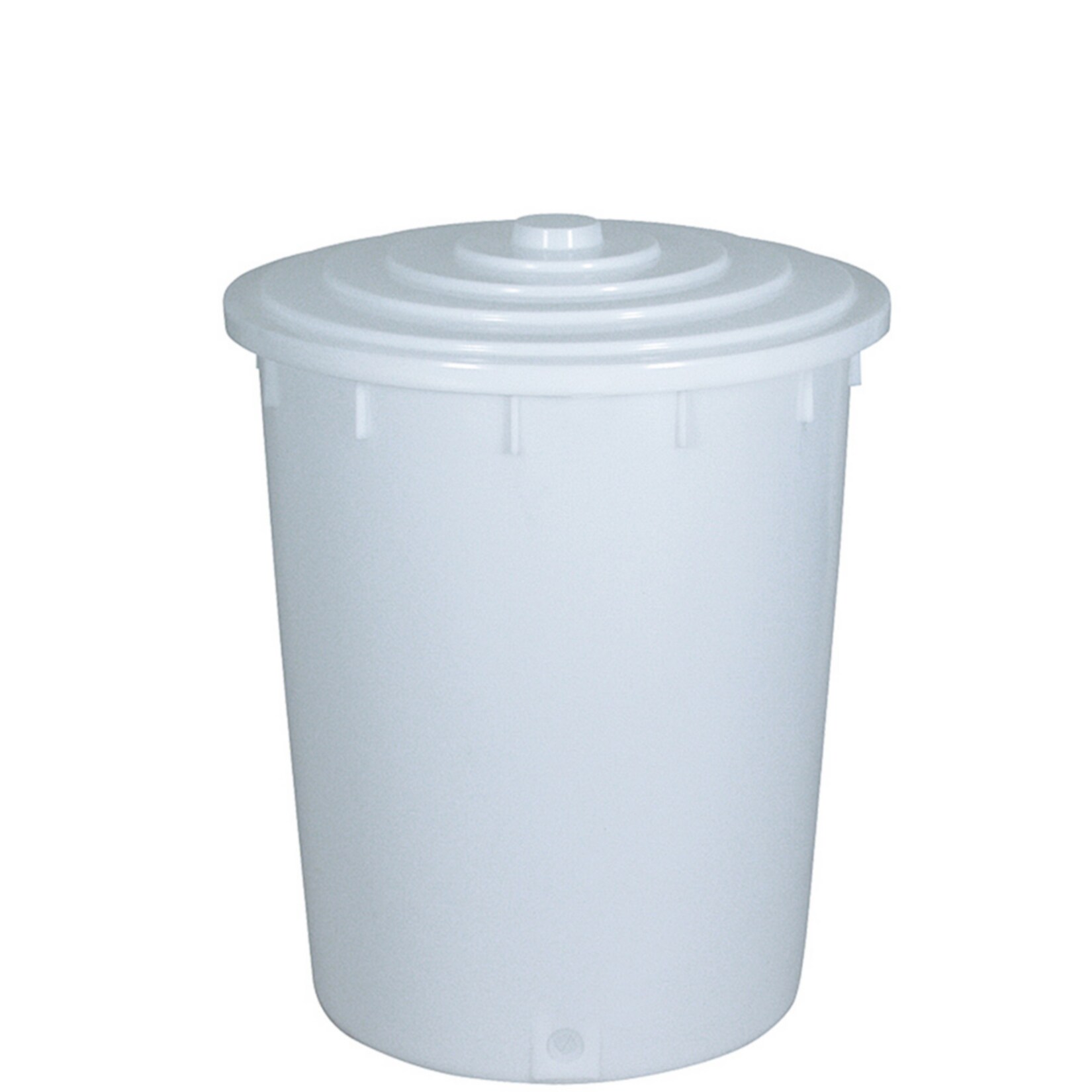 BRB Kunststofftonne 150 Liter mit Deckel, wei&szlig; - Bild 1