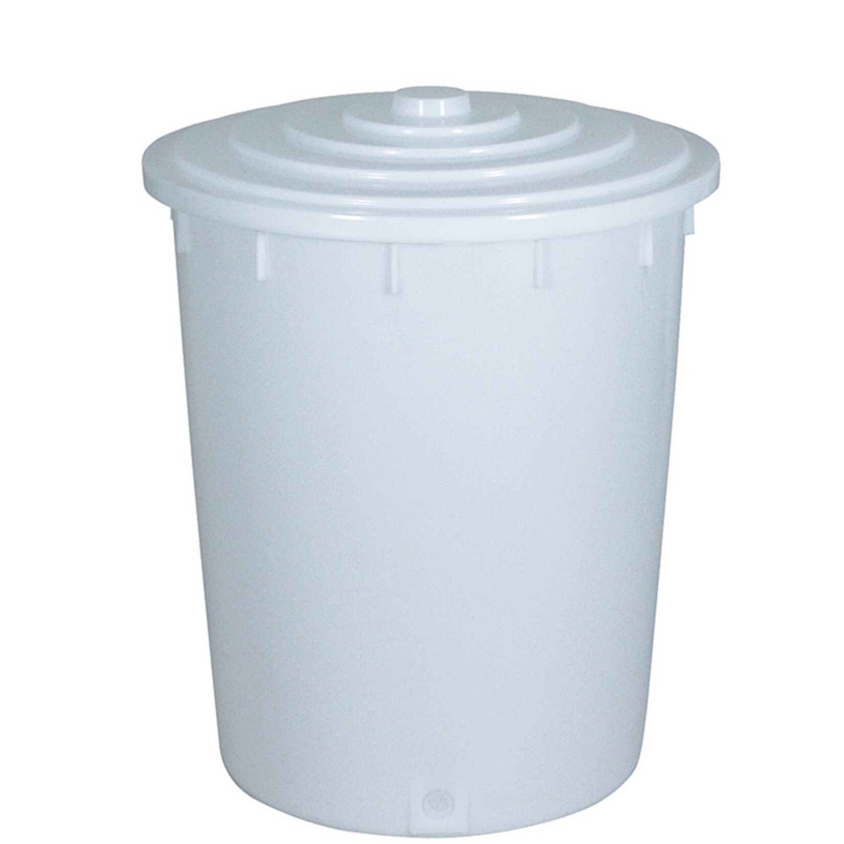 BRB Kunststofftonne 200 Liter mit Deckel, wei&szlig; - Bild 1