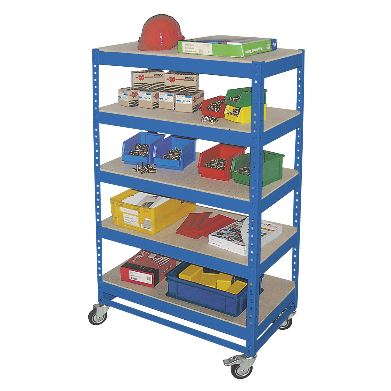 BRB Regalwagen mit 5 Etagen, Tragkraft 200 kg - Bild 1