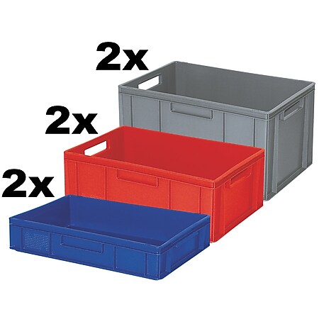 BRB Euro-Stapelbehälter / -Stapelboxen 6 Stück - Bild 1