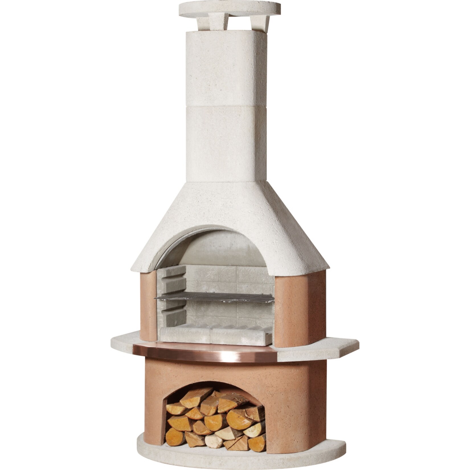 Buschbeck San Remo Gartengrillkamin weiß-terrakotta | 04033886100096