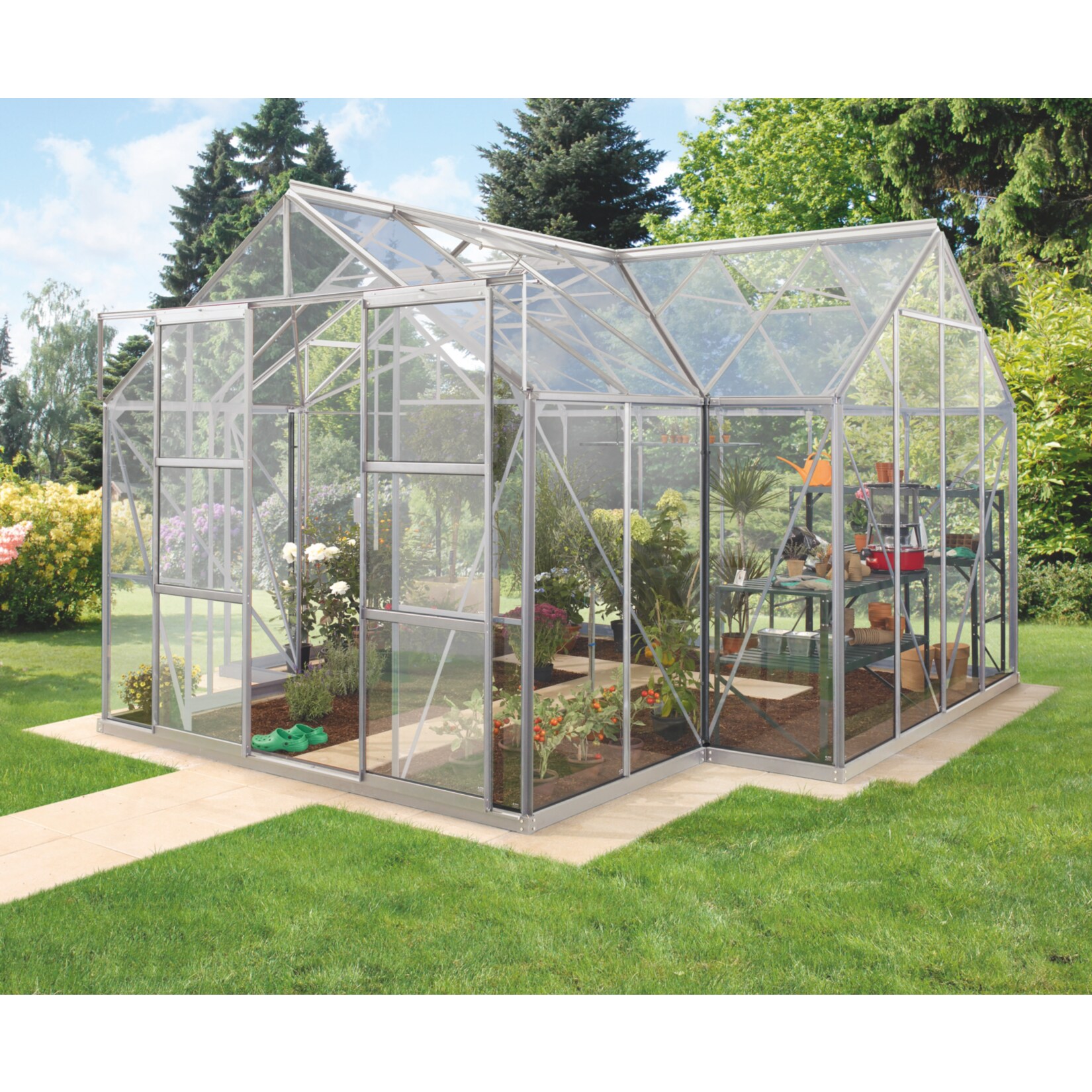 Vitavia Gewächshaus Sirius Alu-eloxiert, mit 3 mm Einscheibensicherheitsglas