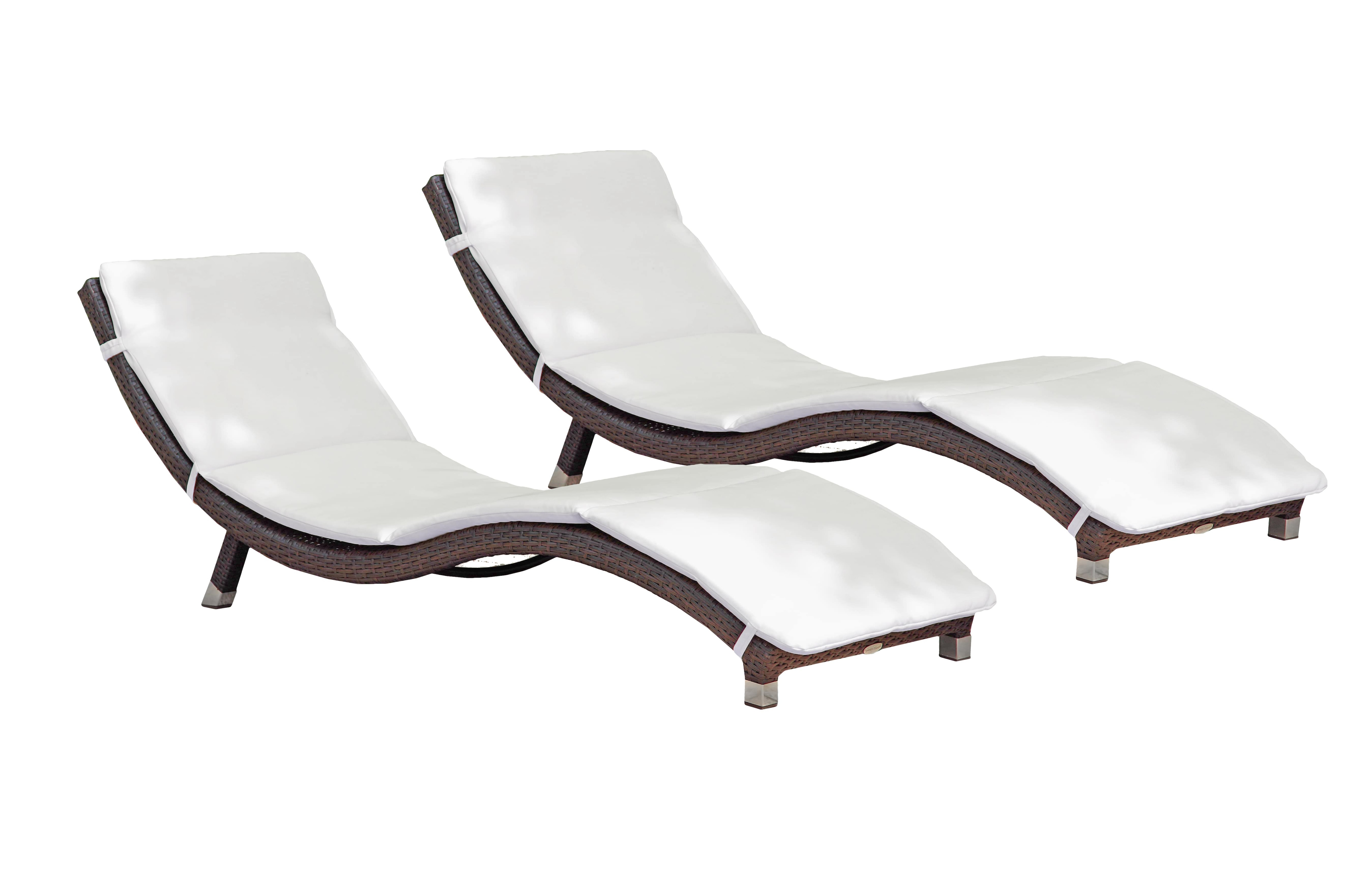 Garden Pleasure Sonnenliege Caracas, 2er-Set inkl. Auflage - Bild 1