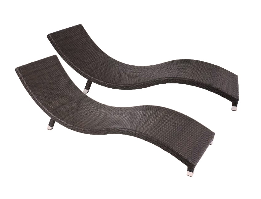 Garden Pleasure Sonnenliege Caracas, 2er-Set ohne Auflage - Bild 1