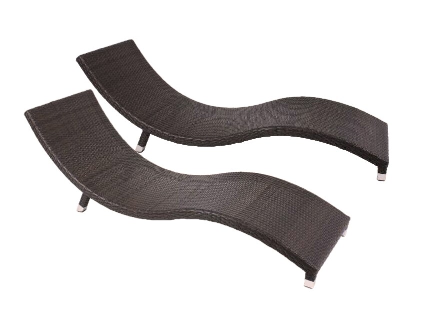 Garden Pleasure Sonnenliege Caracas, 2er-Set ohne Auflage | 04041908082336