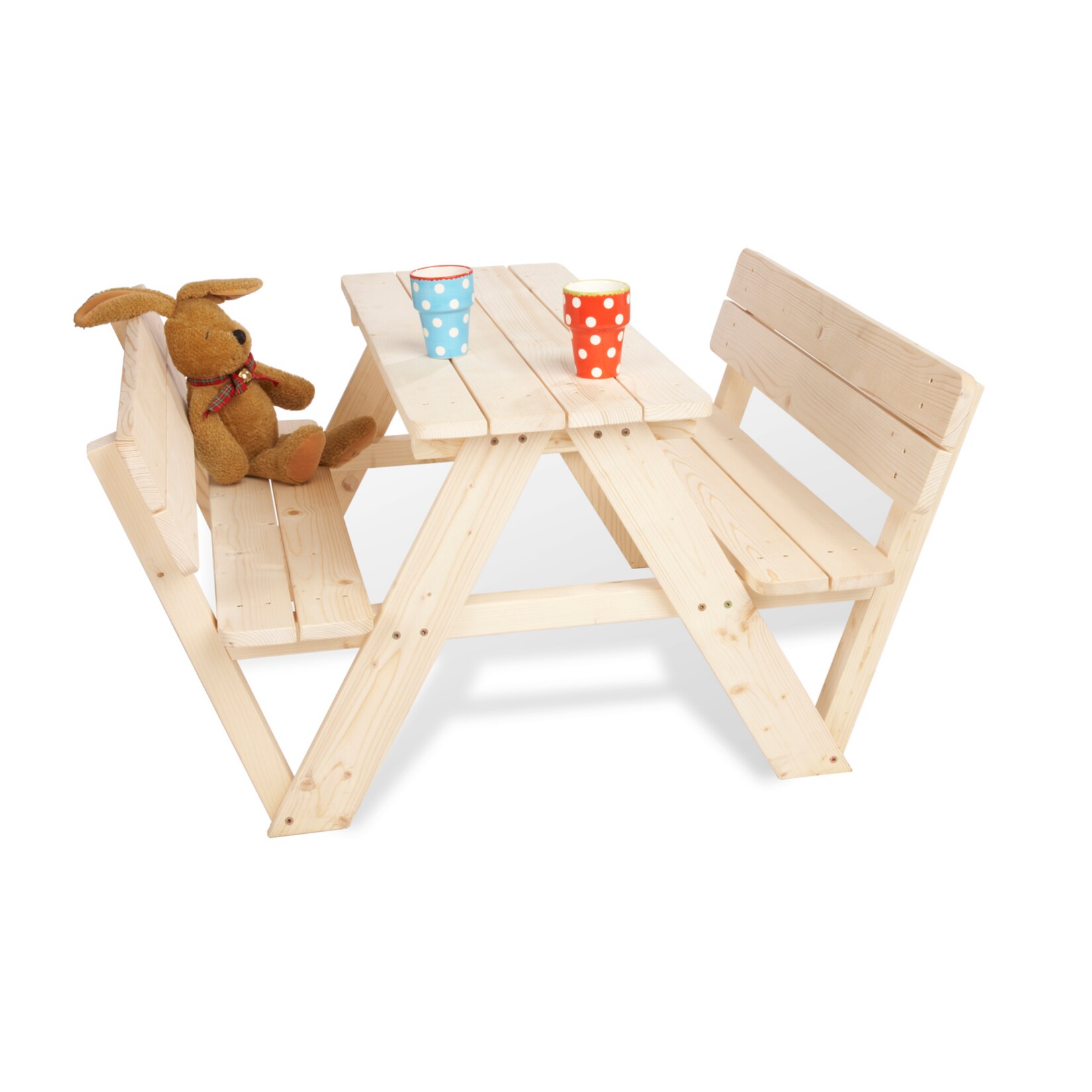 Pinolino Kindersitzgarnitur ‚Nicki für 4 mit Lehne‘, natur | 04035769026257