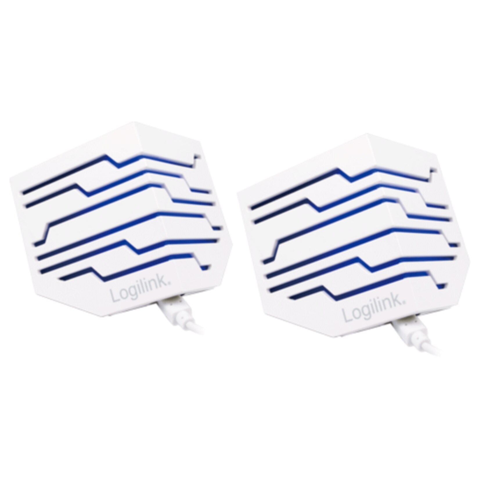 LogiLink SP0022 2.0 Stereo Aktivlautsprecher, Carisma, beleuchtet - wei&szlig; - Bild 1