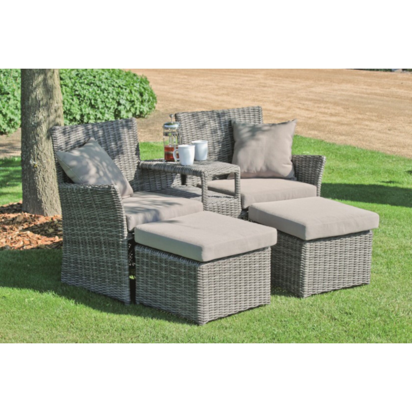 Garden Pleasure Doppelsessel-Set Calgary, 3-tlg. | 04041908070838