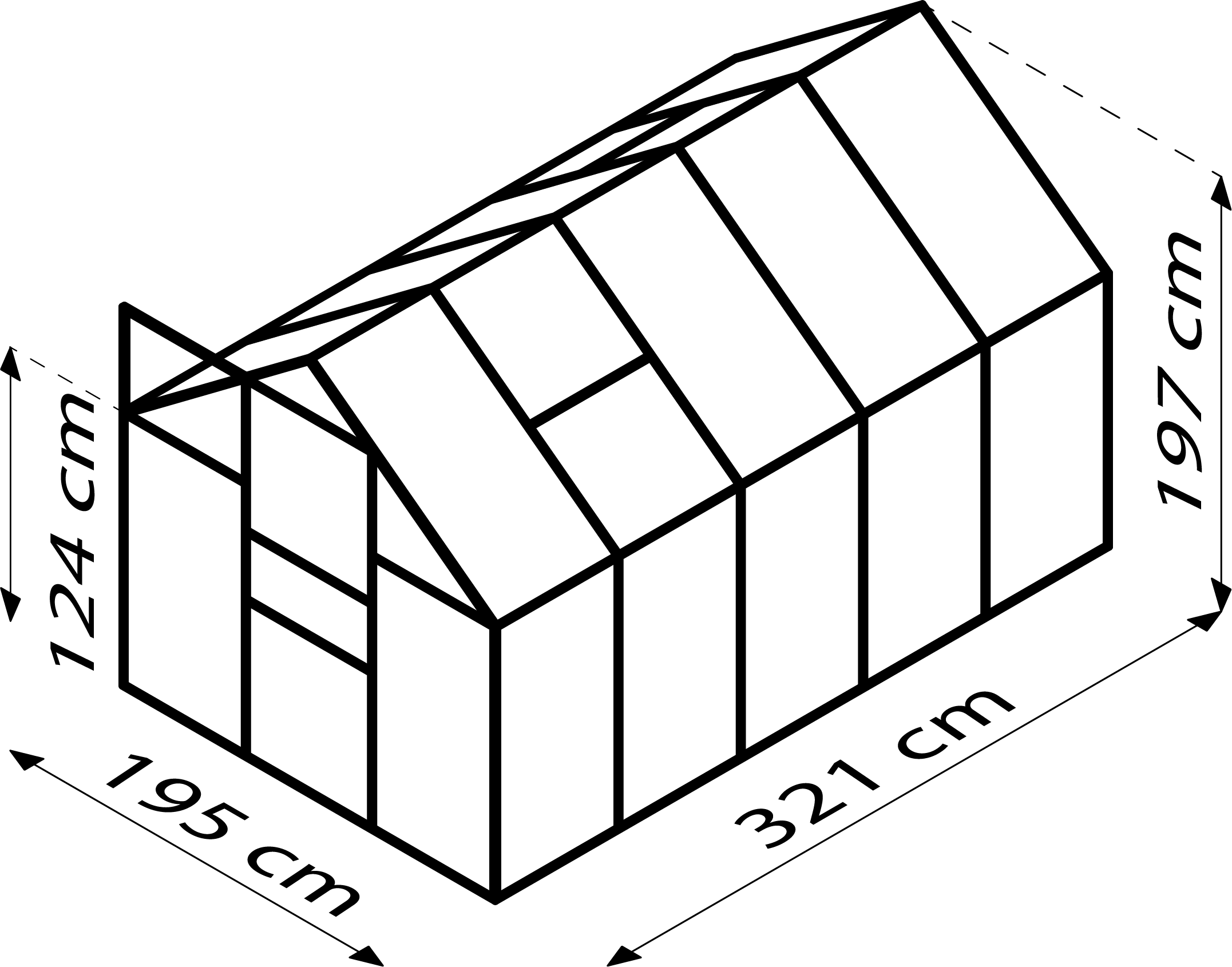 Vitavia Gew&auml;chshaus Venus 6200 mit 3 mm Einscheiben-Sicherheitsglas, gr&uuml;n lackiert - Bild 1