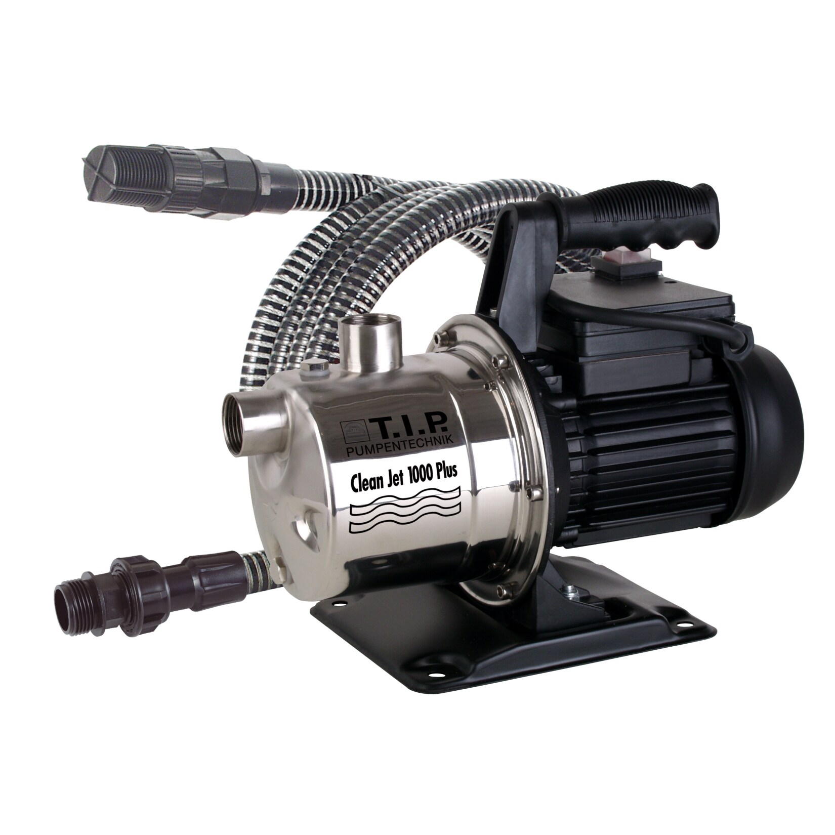 T.I.P. Clean-Jet 1000 Plus, Edelstahl-Gartenpumpe mit Kit | 04011458300945