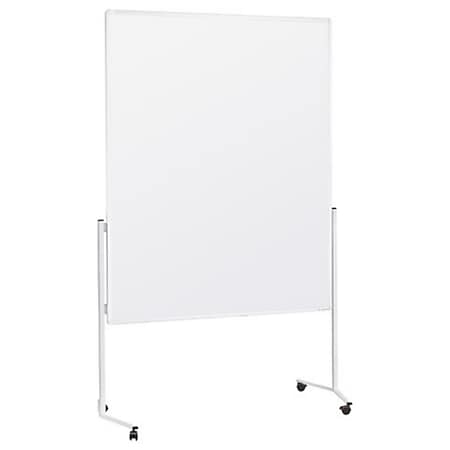 magnetoplan Moderationstafel weißer Rahmen, ungeteilt, mobil - Karton, weiß - Bild 1