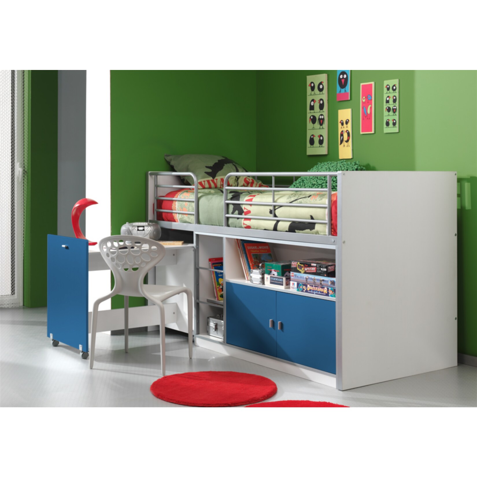 Vipack Halbhochbett Bonny 91 Fronteinstieg, blau | 05420070216173