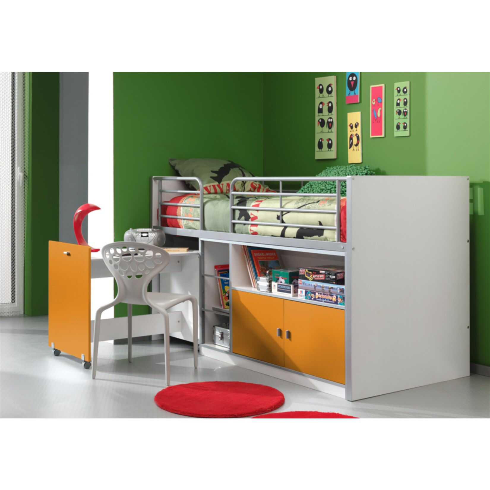 Vipack Halbhochbett Bonny 91 Fronteinstieg, orange | 05420070216210
