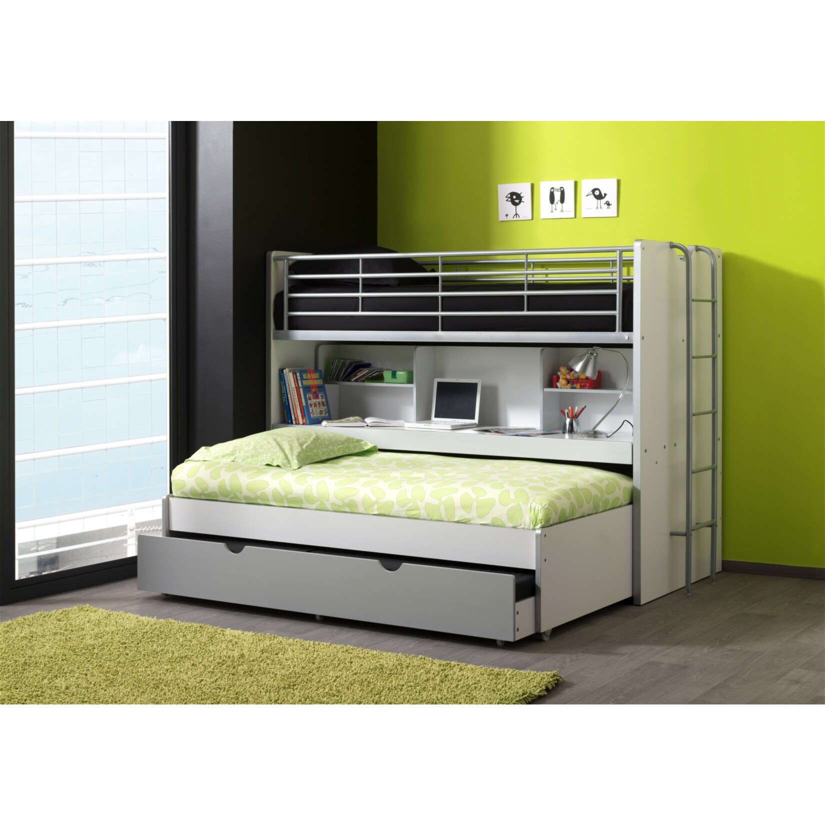 Vipack Hochbett Bonny BONHS80, silber | 05420070216029