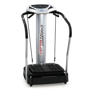 Crazy Fit Massage Fitness Vibrationsplatte inkl. Bänder Silber - Bild 1