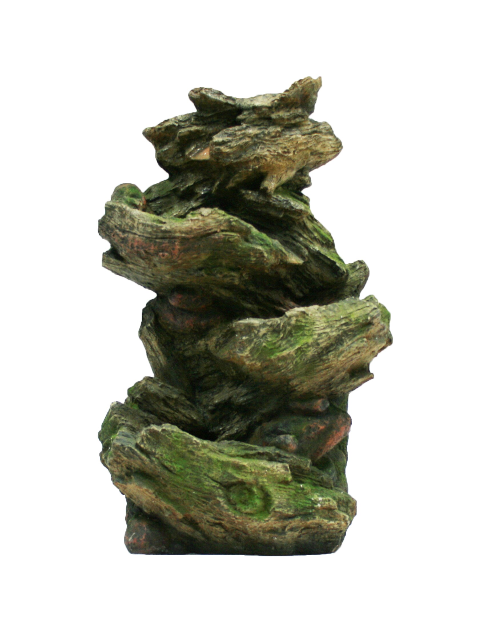 VERNIER - Polyresin, Mini-Wasserfall mit eigenem Wasserreservoir - 600l/h, 3x1 LEDs wei&szlig; - Bild 1