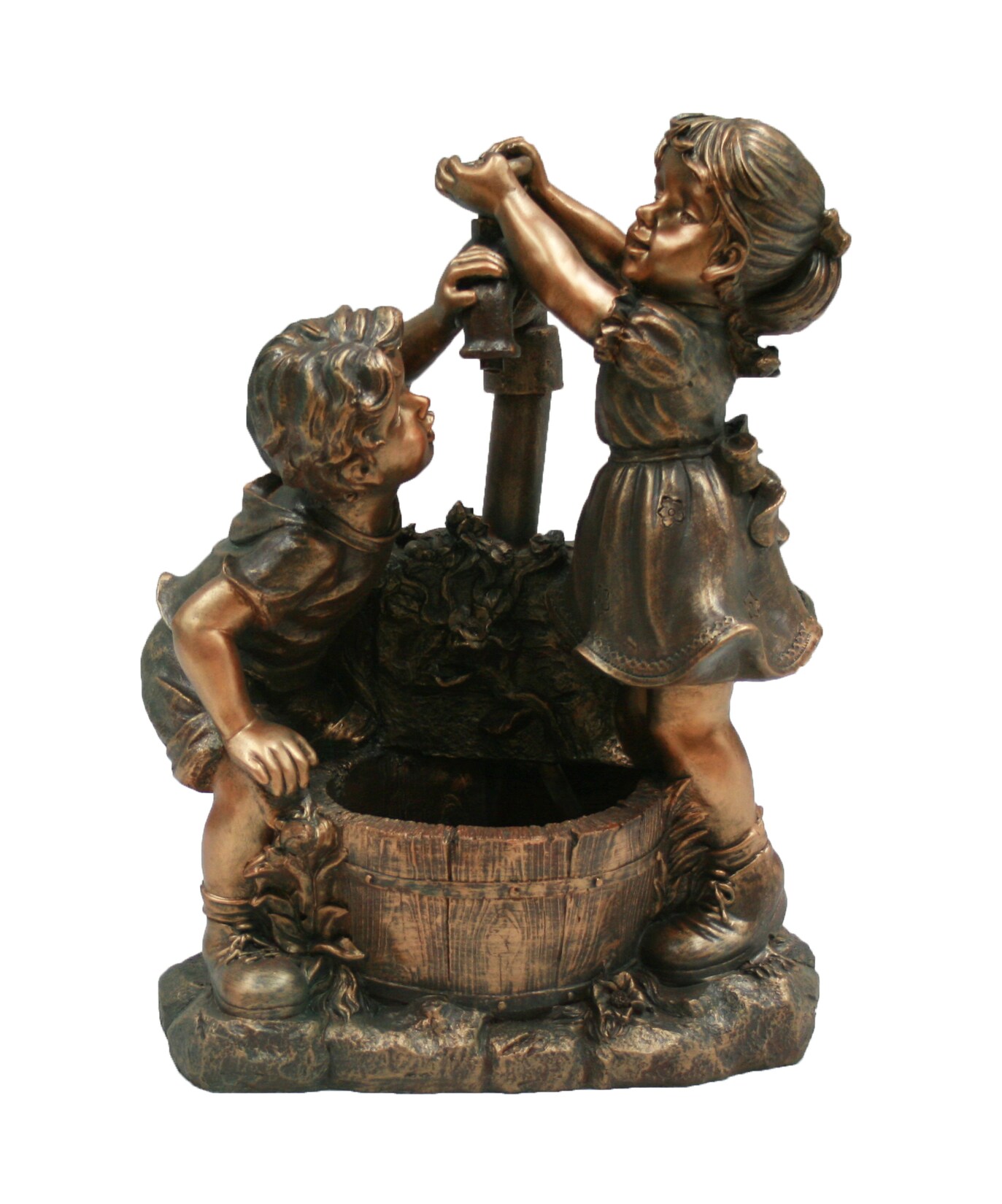 MEMPHIS – Polyresin, Rustikale Dekoration „Kinder am Brunnen“ | 08711465870597