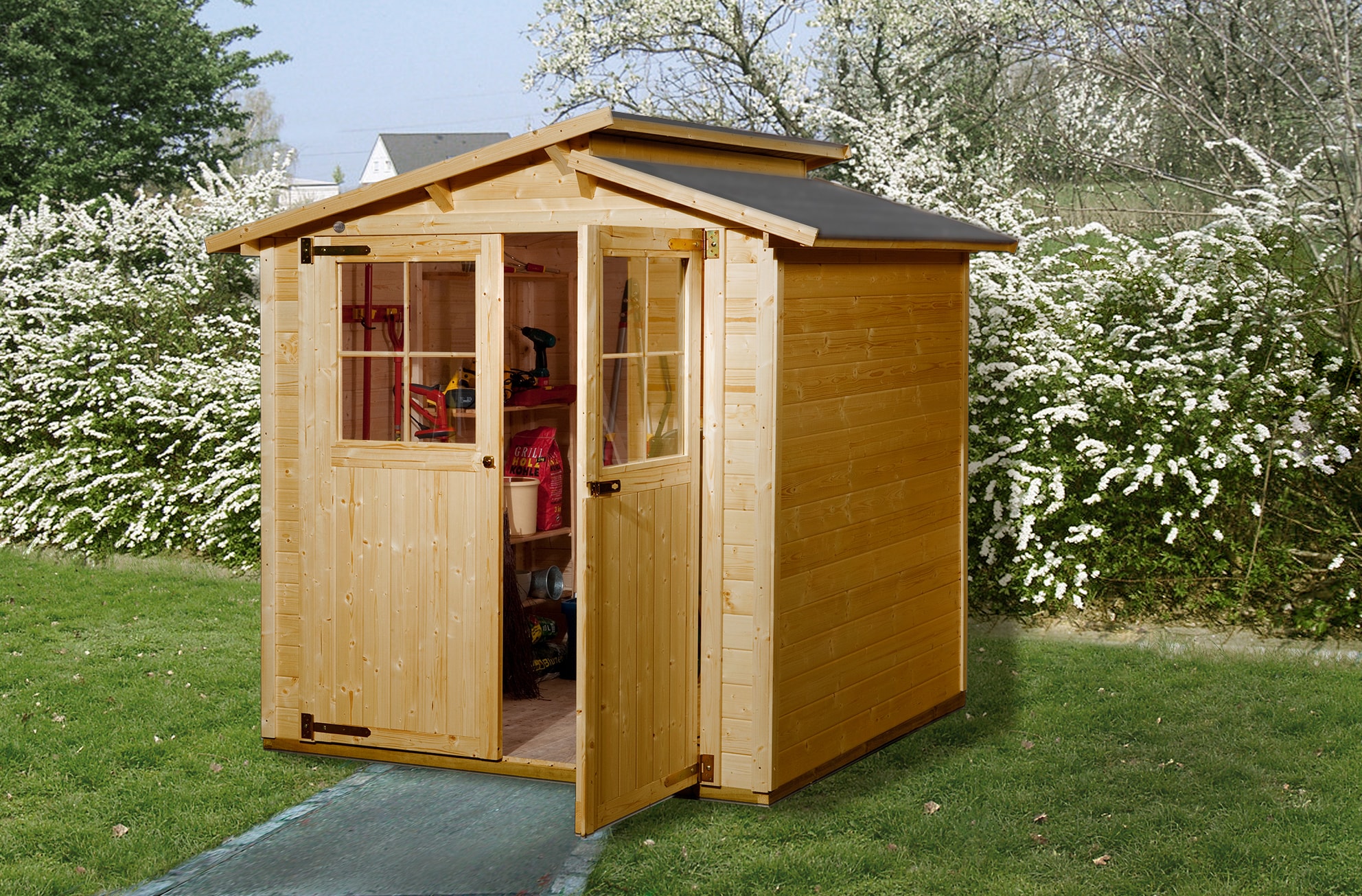 Gartenhaus 323 Gr.2, lasiert, 19 mm - Bild 1