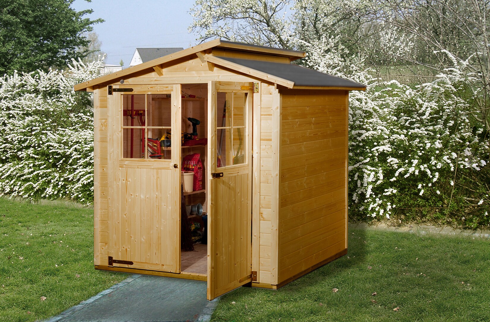 Gartenhaus 323 Gr.2, lasiert, 19 mm | 04004581345105