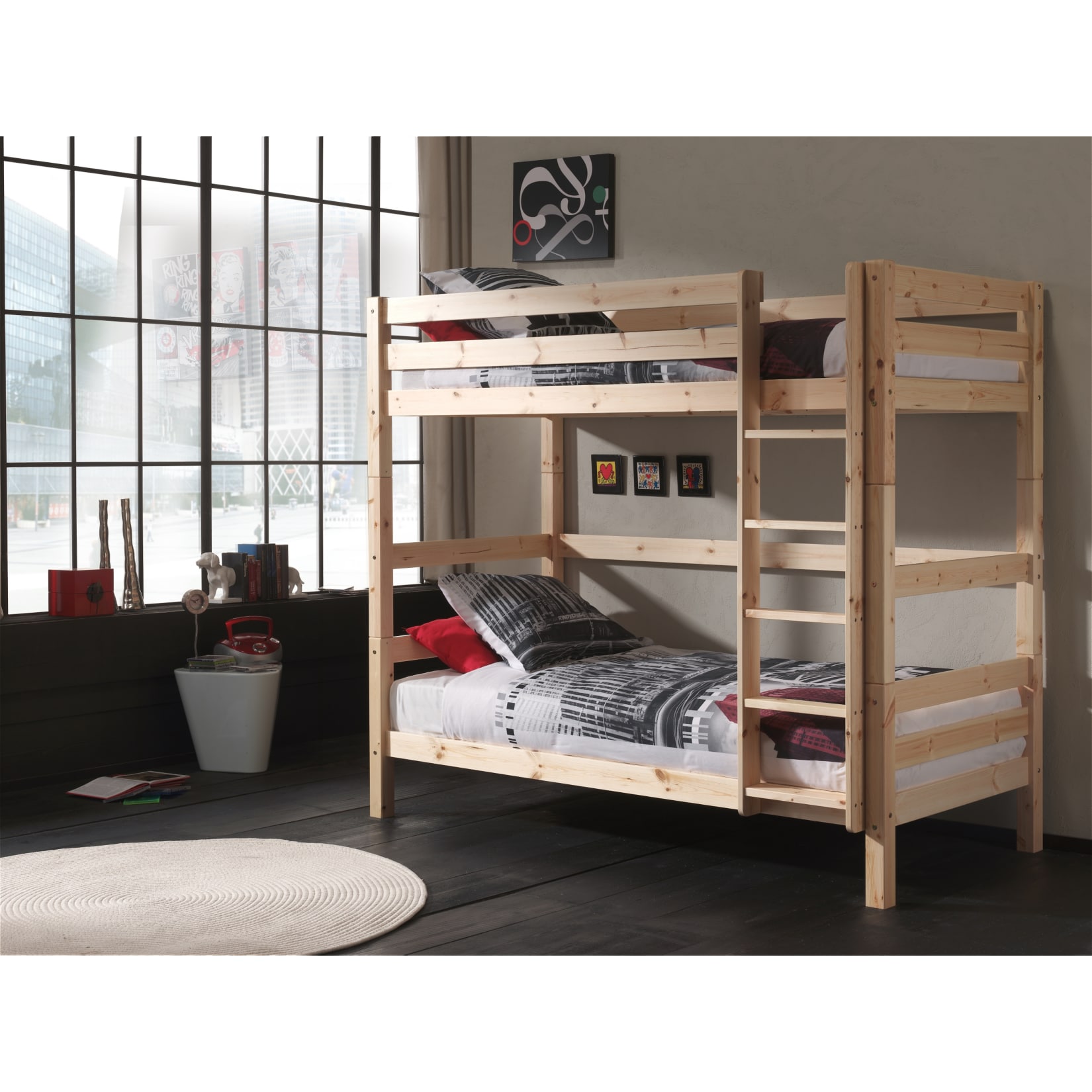 Vipack Furniture Etagen-Hochbett Pino 182 cm, natur - Bild 1