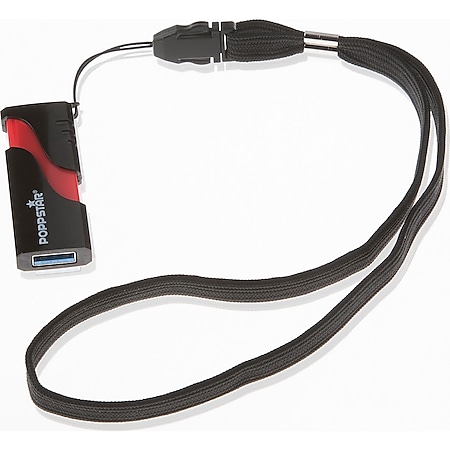 Poppstar Handgelenktrageband für Digitalkameras, USB-Stick, MP3-Player Handys und Smartphones - schwarz - Bild 1