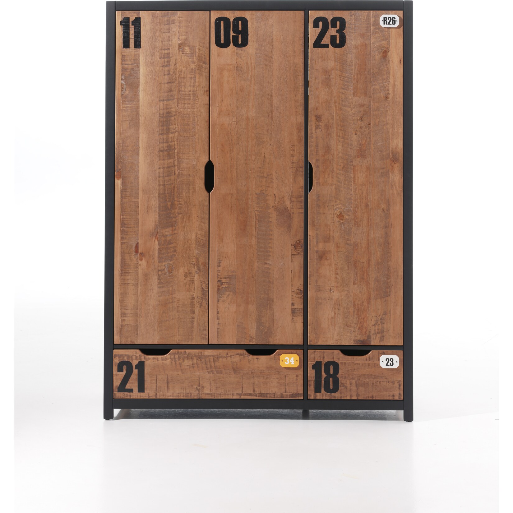 Vipack Kleiderschrank 3-trg. Alex Kiefer gebürstet | 05420070209786