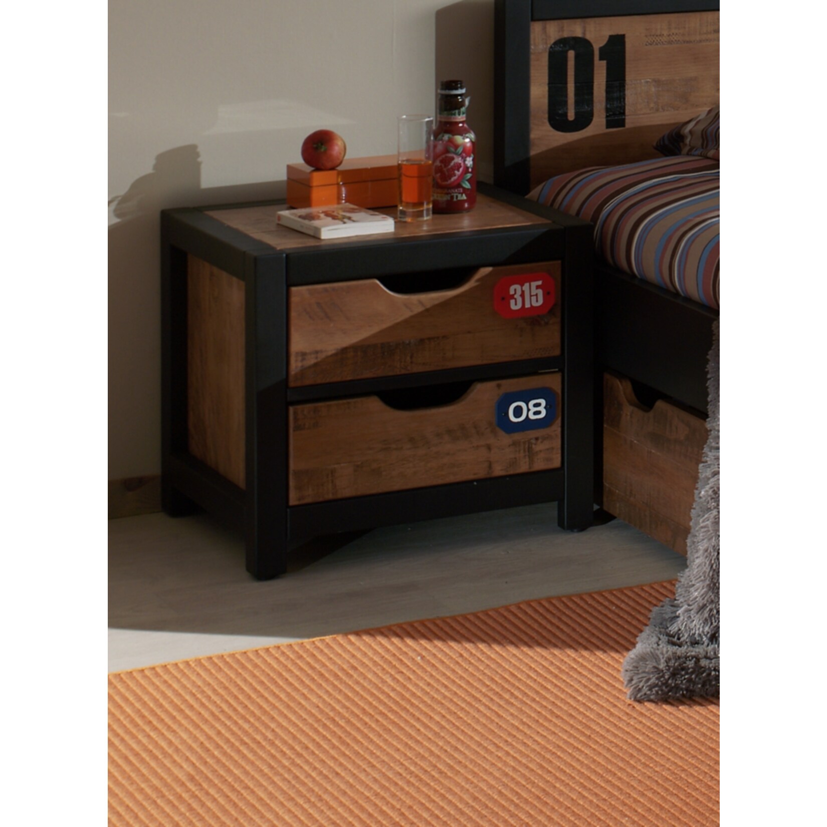 Vipack Nachtkonsole Alex Kiefer gebürstet | 05420070209847