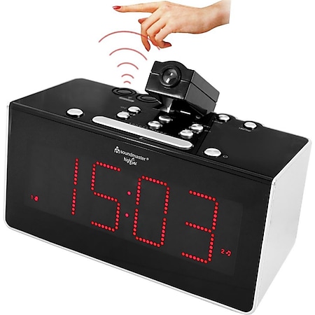 Soundmaster  FUR6005 Funkgesteuertes Uhrenradio mit Projektion & IR-Sensor - Bild 1