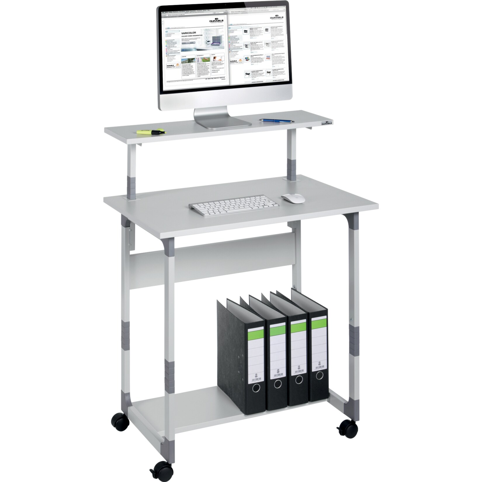 Computertisch SYSTEM COMPUTER TROLLEY 80 VH, grau | 04005546301785