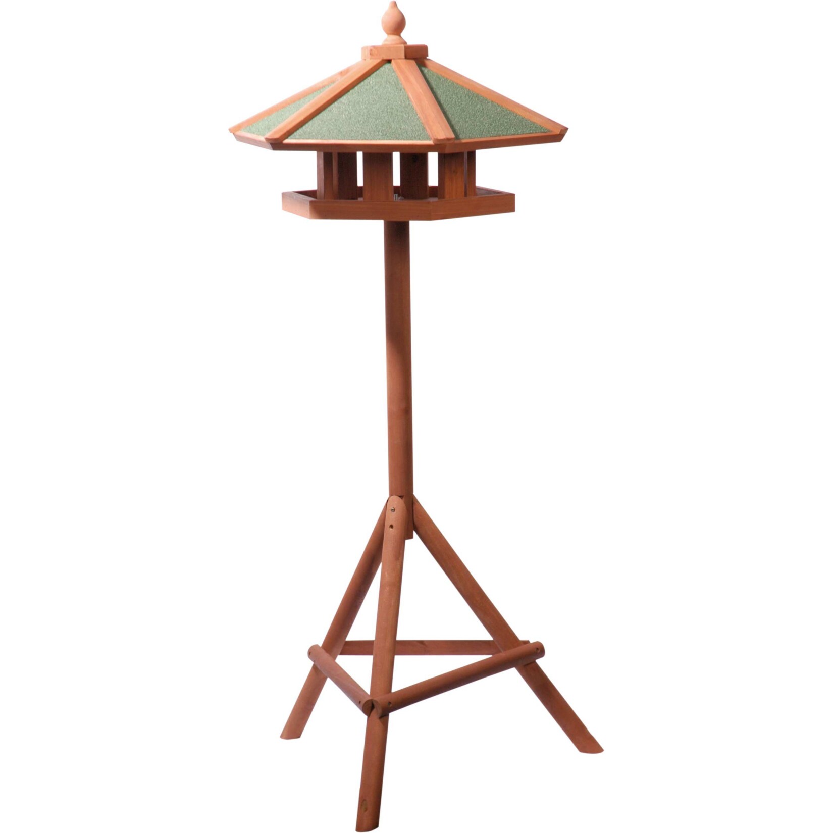 dobar Futterhaus &raquo;Panorama&laquo; mit gr&uuml;nem Bitumendach inkl. St&auml;nder - Bild 1