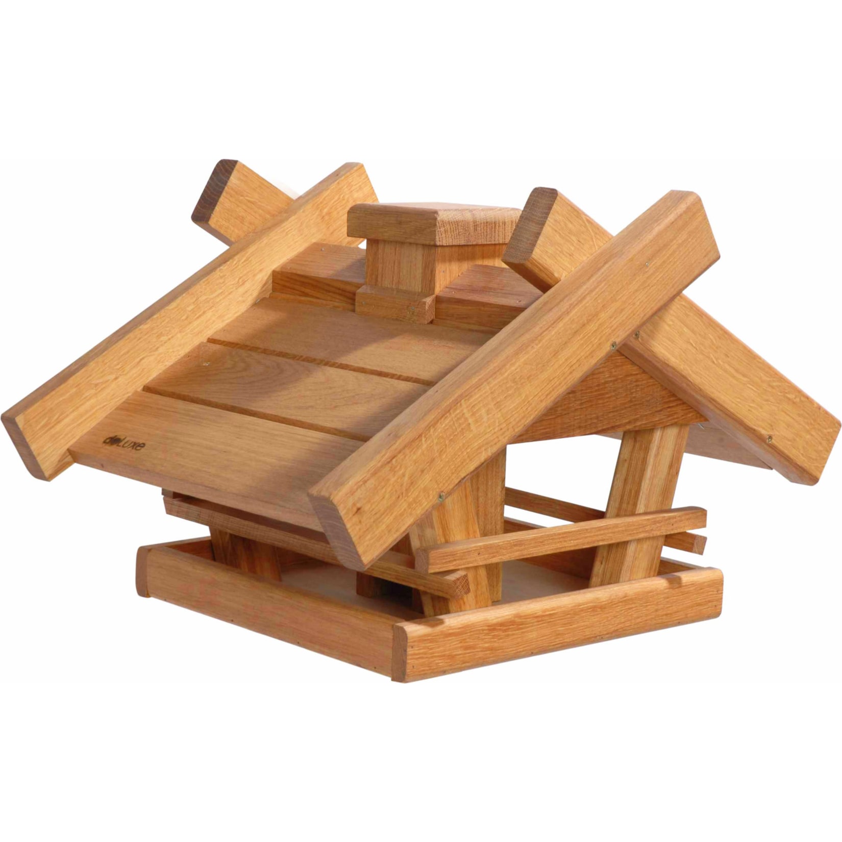 Gro&szlig;es Eiche-Vogelhaus Gartenwald mit Futtersilio - Bild 1