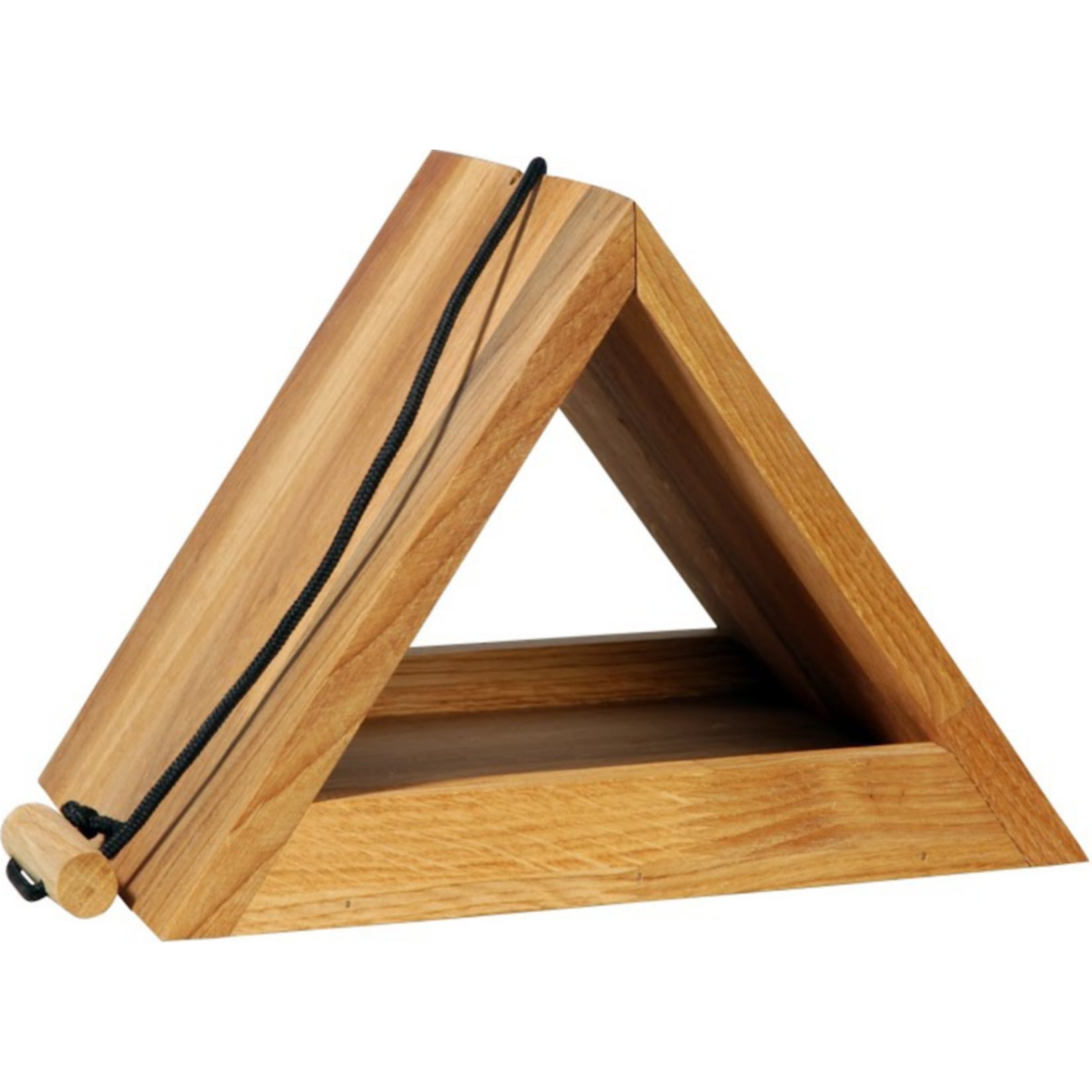 Dreieckiges Futterhaus aus Eiche mit Aufh&auml;ngung - Bild 1