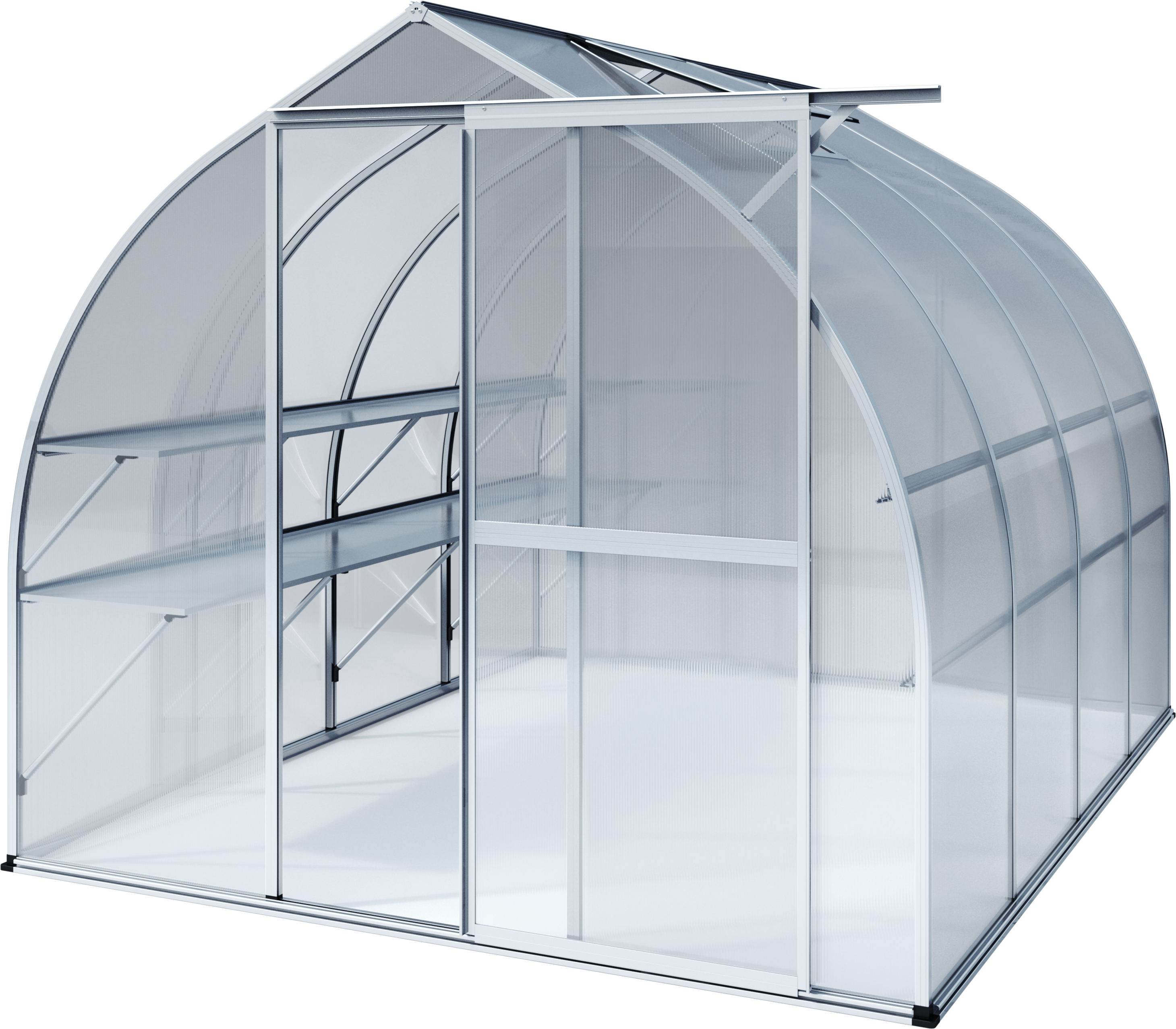 KGT Gew&auml;chshaus &laquo;Rhodo IV&raquo; blank, ohne Fundamentrahmen - Bild 1