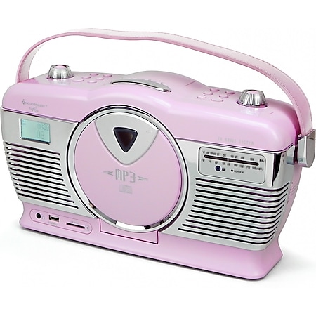 Soundmaster RCD1350PI Retro CD/MP3/USB Radio in pink - Bild 1