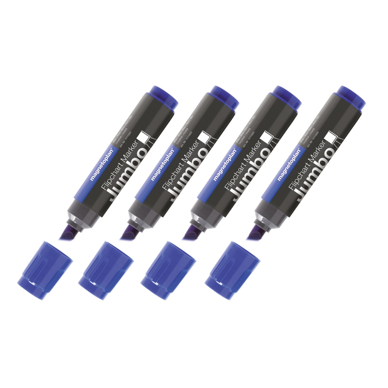 magnetoplan Jumbo Marker 4er Set - blau - Bild 1