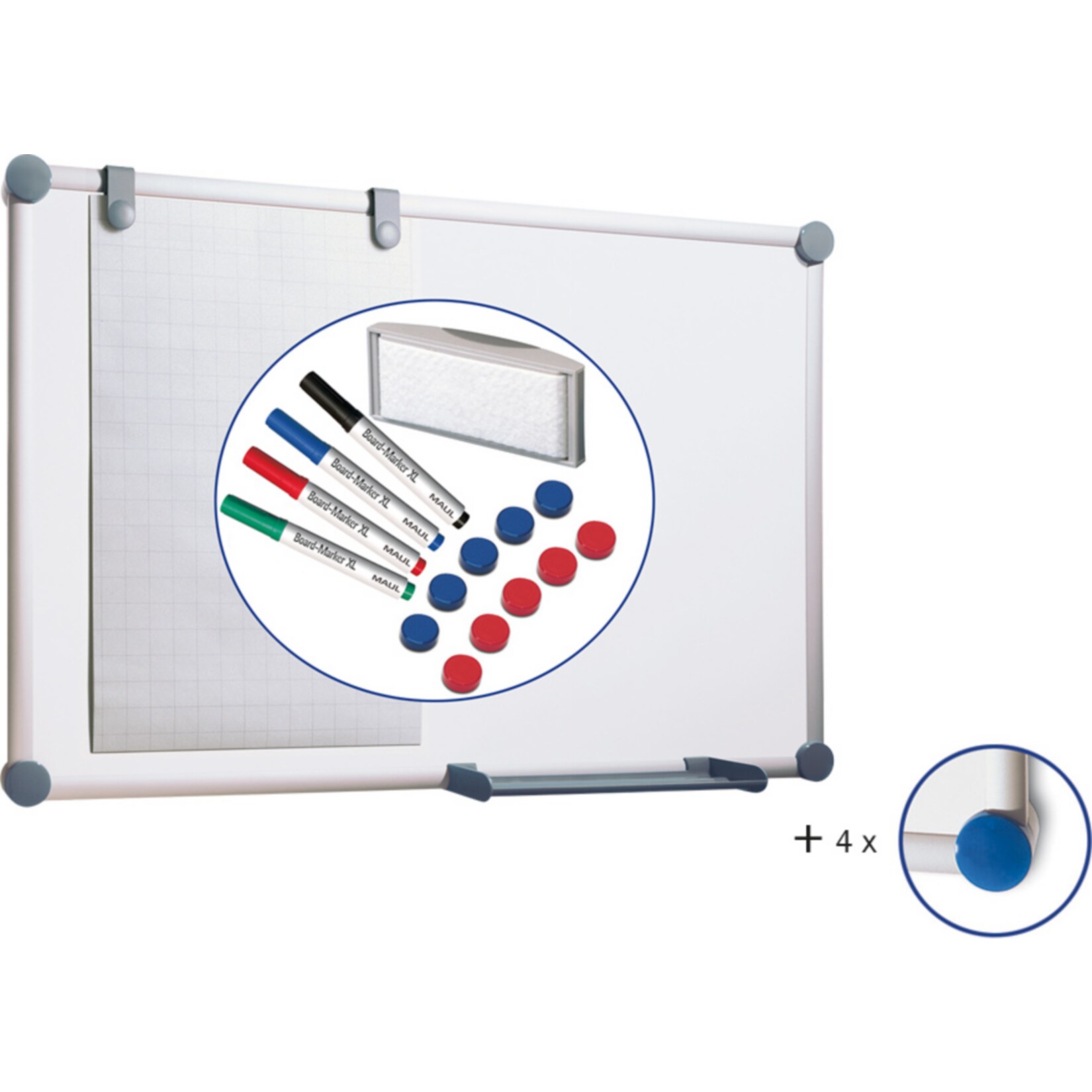 MAUL Whiteboard 2000 MAULpro – Komplett-Set 60 x 90 cm | 04002390032483