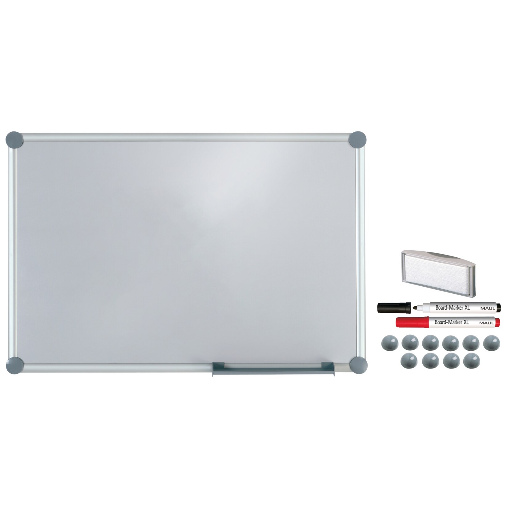 MAUL Whiteboard 2000 MAULpro, Komplett-Set silver – 60 x 90 cm | 04002390033473