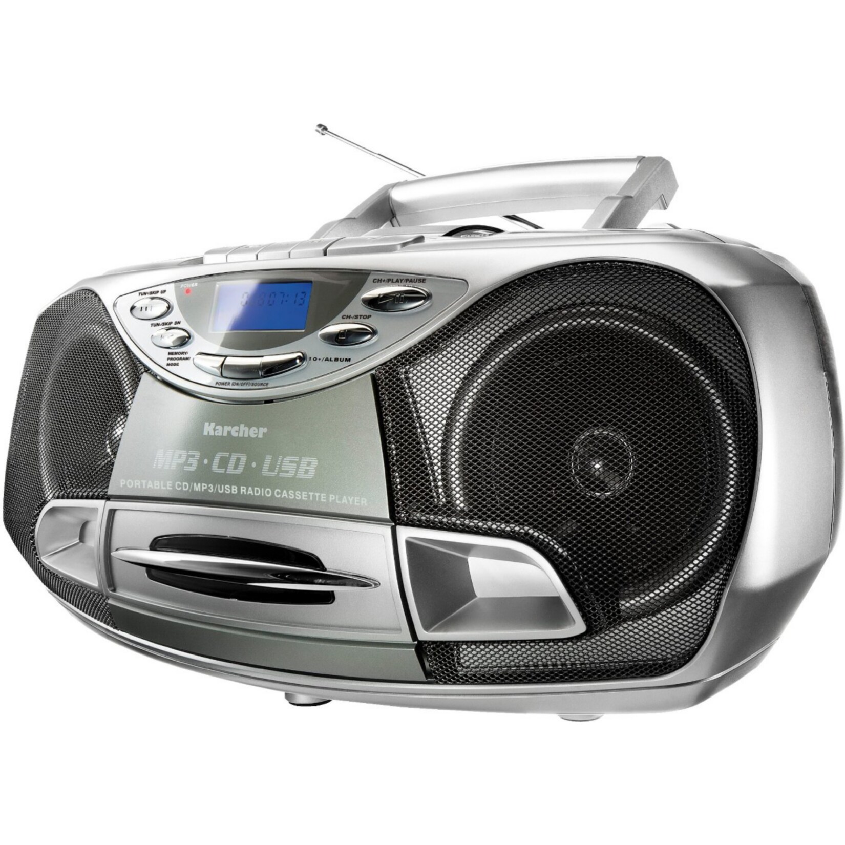Karcher RR510N tragbares Stereo-CD-Radio - silber - Bild 1