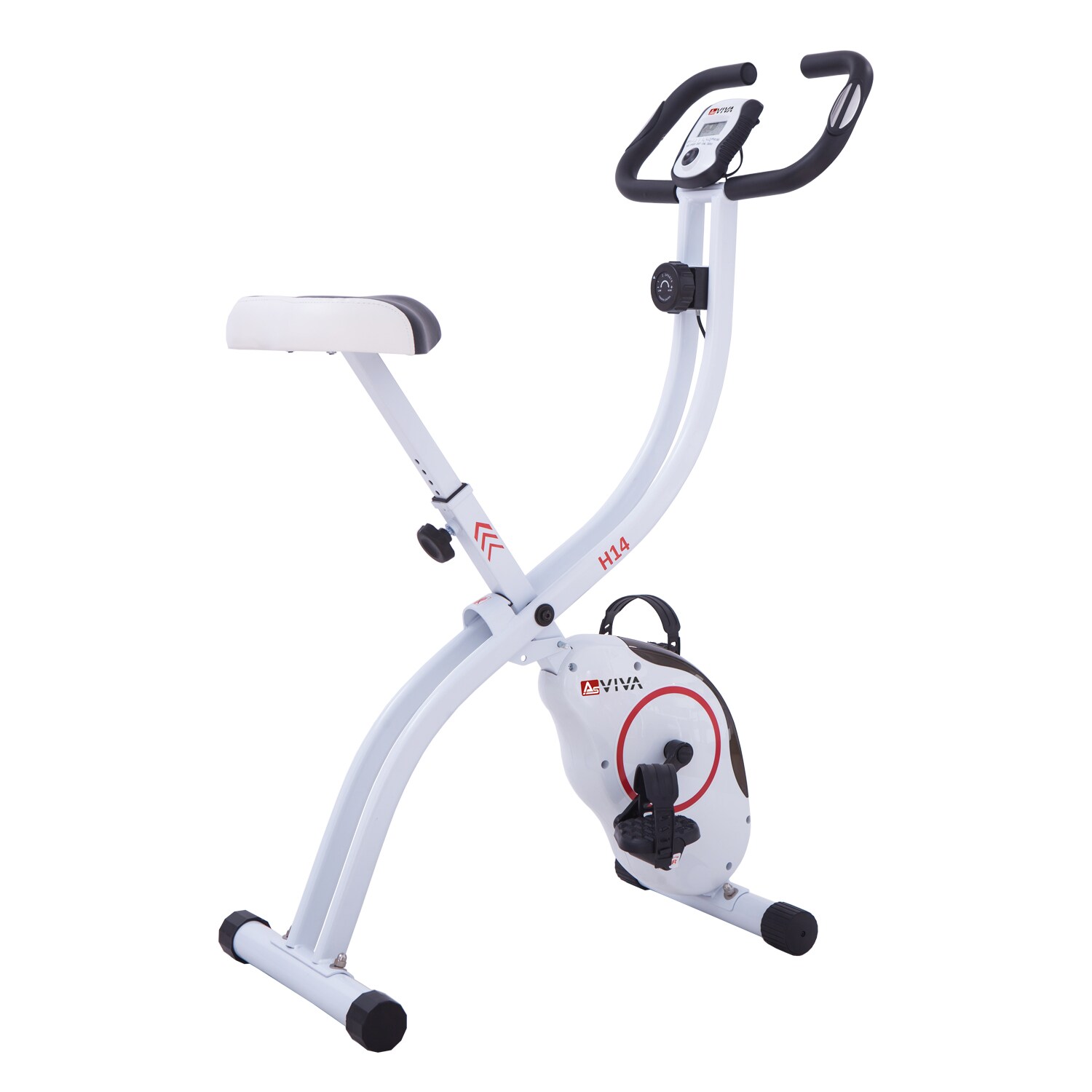 AsVIVA Sport Heimtrainer H14 Fitness-Fahrrad white | 04260068991429