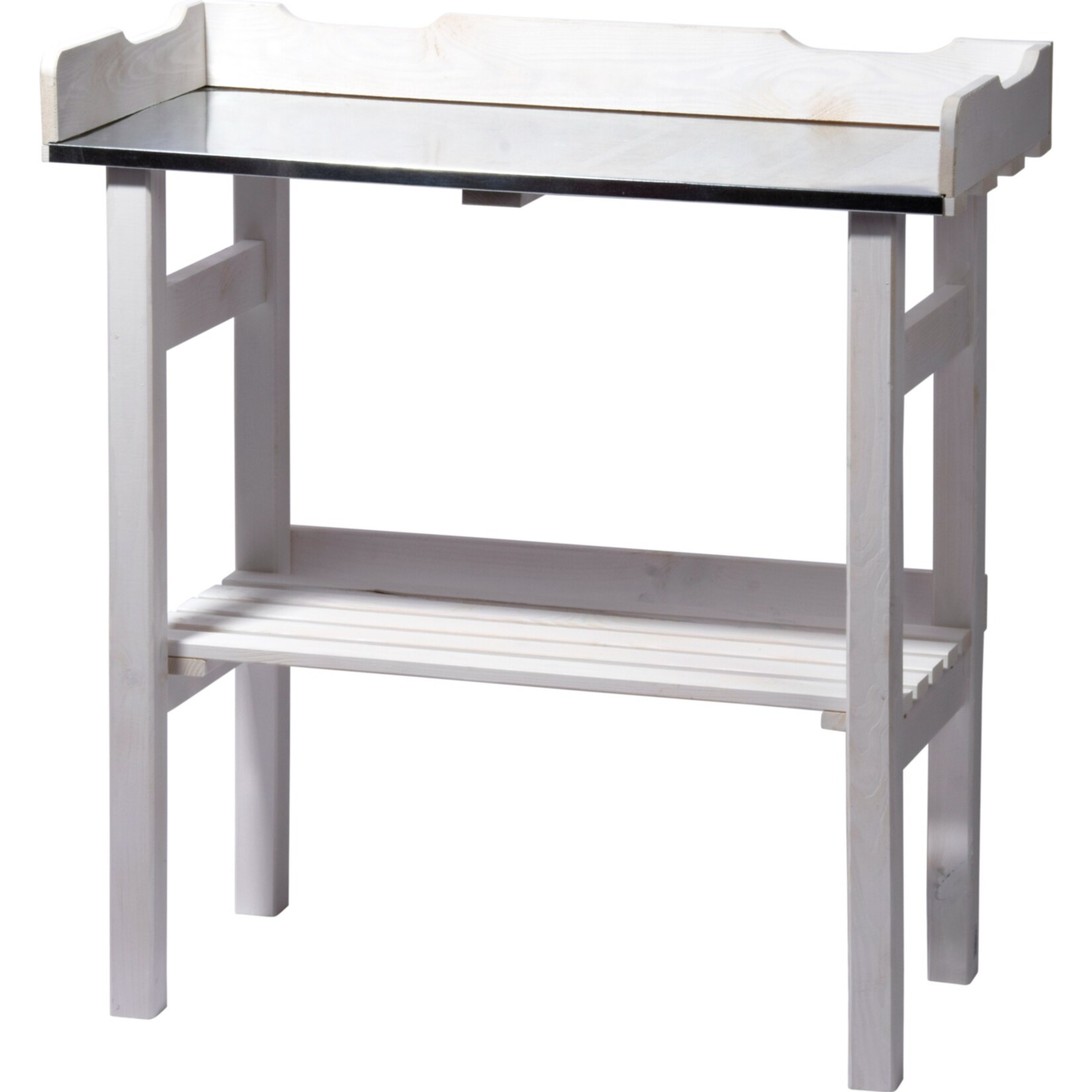 Dobar 29060e Pflanztisch aus imprägniertem Kiefernholz weiß, 78 x 38 x 84 cm | 04055894290606