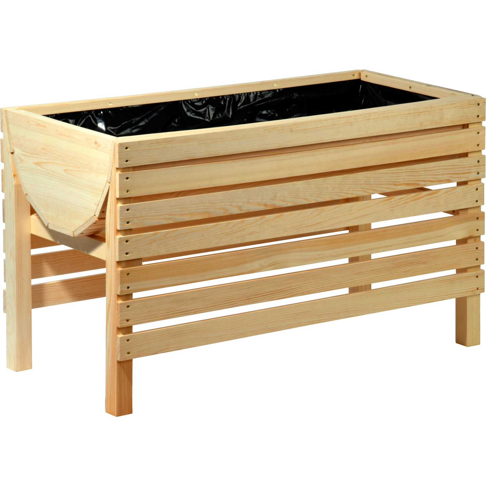 Dobar „Natur“ Hochbeet inkl. Pflanzfolie, 100 x 45 x 60 cm | 04055894581964