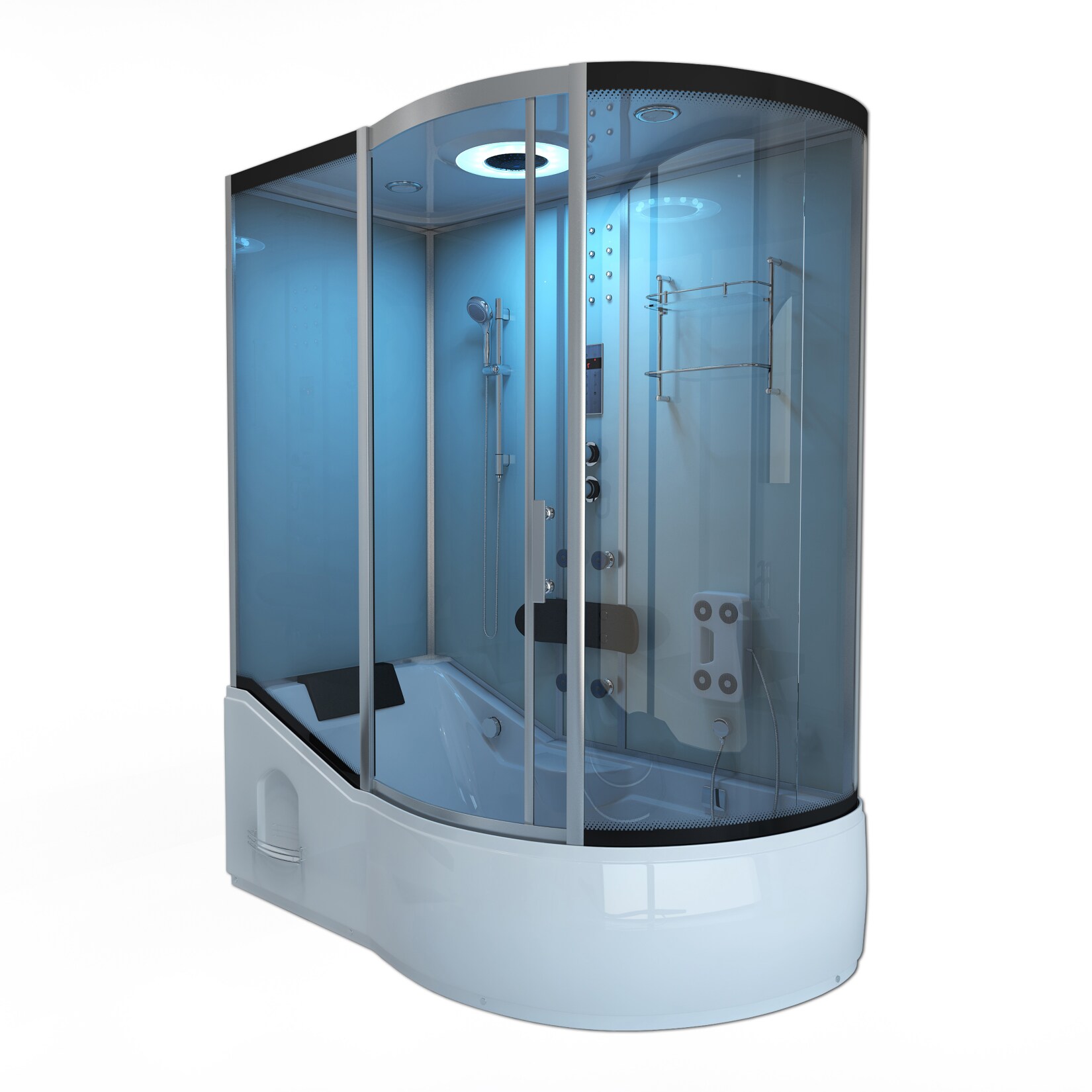 Home Deluxe ALL IN 2in1 Duschkabine, wei&szlig;, rechts - Bild 1