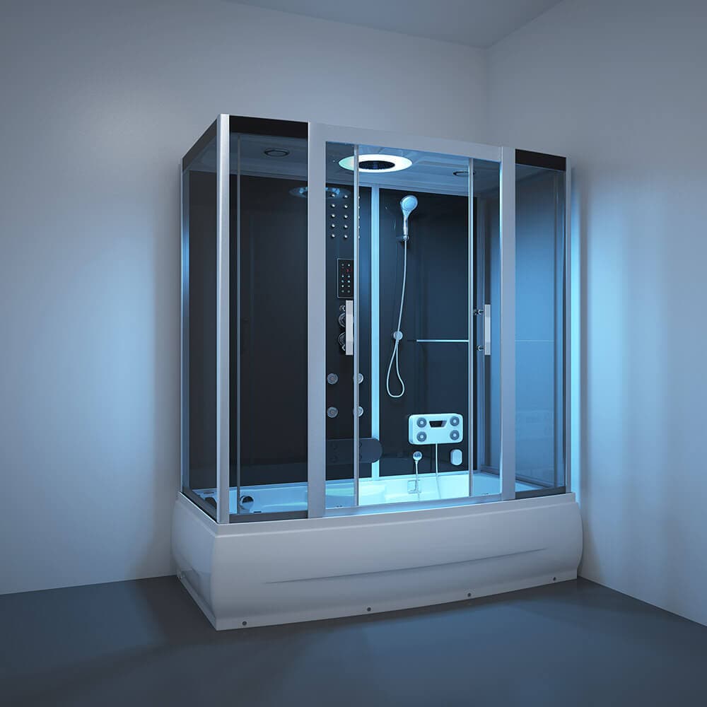 Home Deluxe Diamond BIG Dampfduschkabine, schwarz - Bild 1